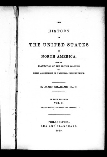 The history of the United States of North America