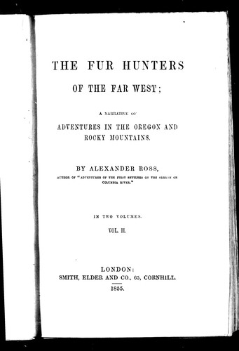 The fur hunters of the Far West
