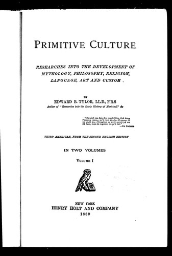 Primitive culture