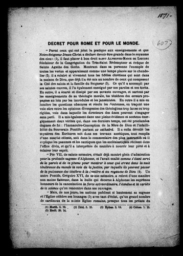 Décret pour Rome et pour le monde