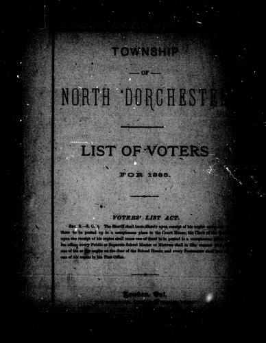 List of voters for 1885