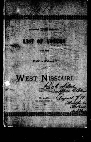 List of voters for the municipality of West Nissouri