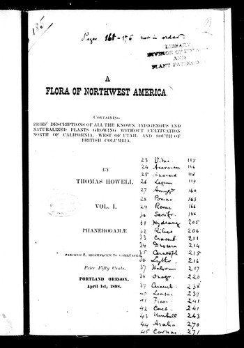 A flora of northwest America