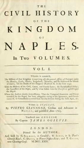 The civil history of the Kingdom of Naples