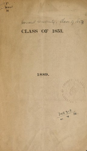 Class of 1853: 1889
