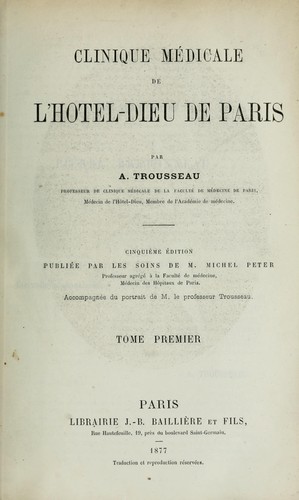 Clinique médicale de l'Hôtel-Dieu de Paris