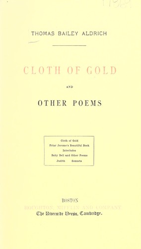 Cloth of gold, and other poems