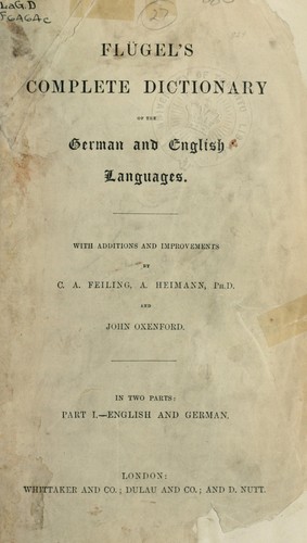 Complete dictionary of the German and English languages