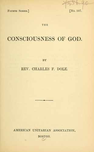 The consciousness of God