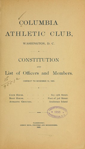 Constitution P. list of officers & members