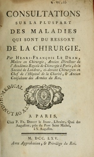 Consultations sur la pluspart des maladies qui sont du ressort de la chirurgie