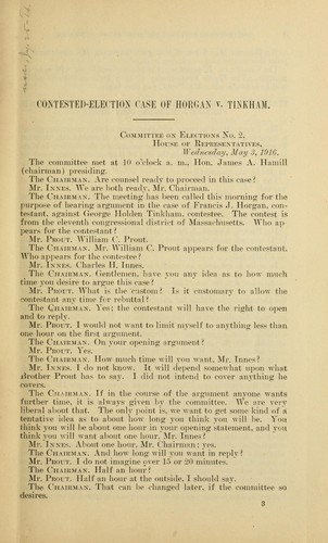 Contested-election case of Horgan v. Tinkham