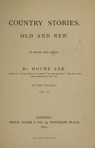 Country stories, old and new