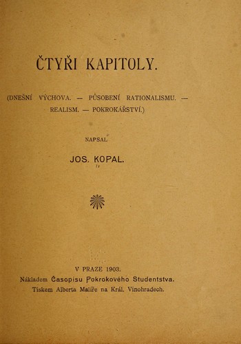 Ctyri kapitoly (Dnesni vychova...)