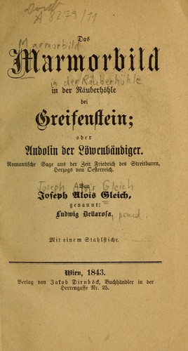 Das Marmorbild in der Räuberhöhle/ bei Greisenstein