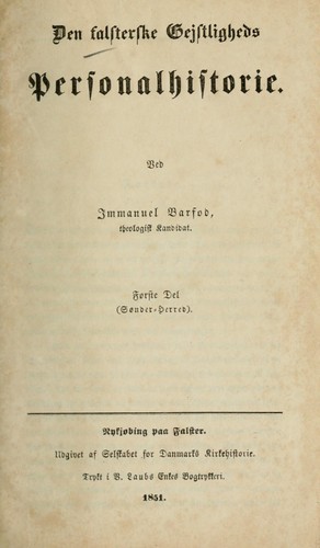 Den falsterske gejstlighedspersonalhistorie