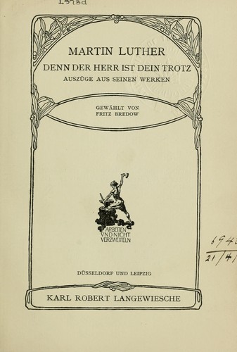 Denn der Herr ist dein Trotz