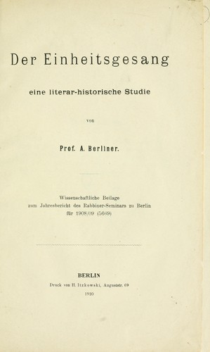 Der Einheitsgesang