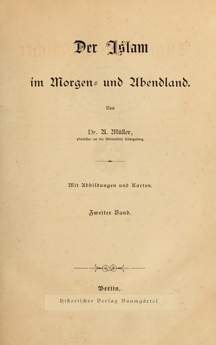 Der Islam im Morgen- und Abendland