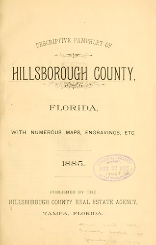 Descriptive pamphlet of Hillsborough county, Florida ..