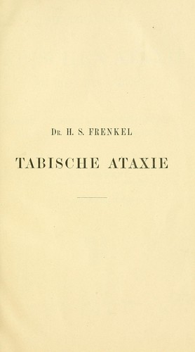 Die Behandlung der tabischen Ataxie mit Hilfe der Uebung