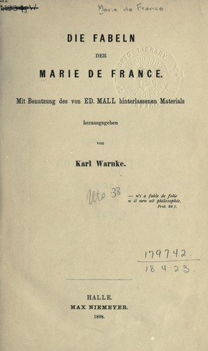 Die Fabeln der Marie de France