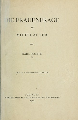 Die Frauenfrage im Mittelalter