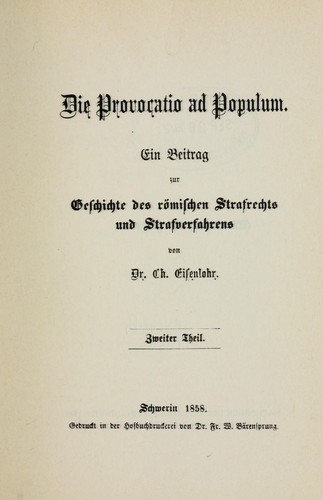 Die provocatio ad populum