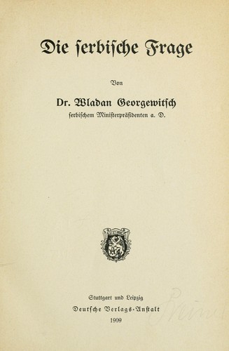 Die serbische Frage