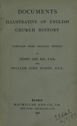 Documents illustrative of English church history