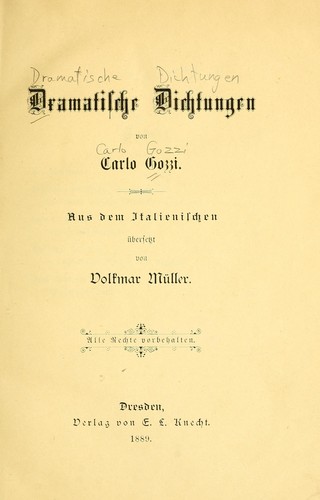 Dramatische Dichtungen