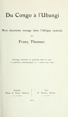 Du Congo à l'Ubangi
