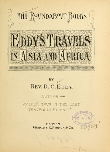 Eddy's travels in Asia and Africa