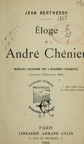 Eloge de André Chénier