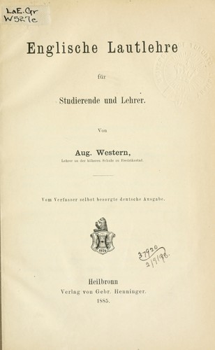 Englische Lautlehre
