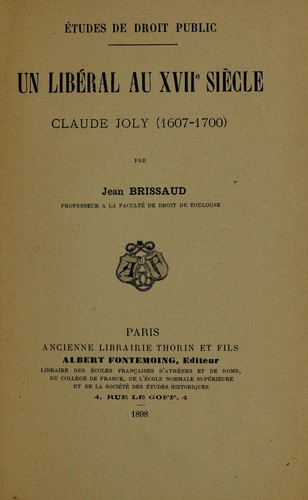 Etudes de droit public