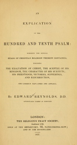 An explication of the hundred and tenth Psalm