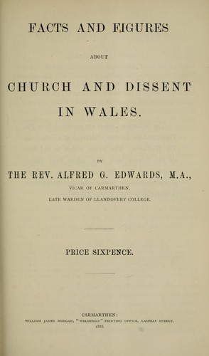 Facts and figures about church and dissent in Wales
