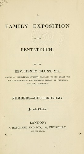 A family exposition of the Pentateuch