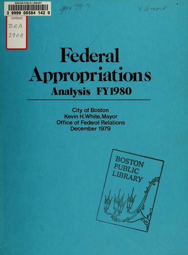 Federal appropriations for fy 1980: an analysis
