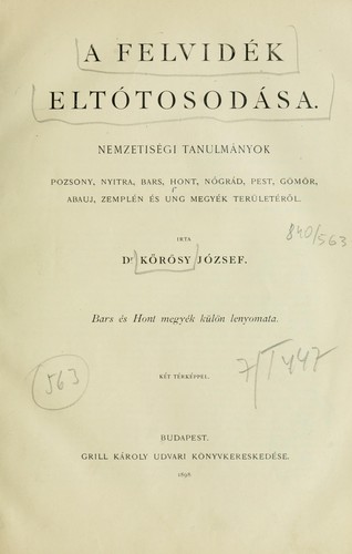 A Felvidék eltótosodása