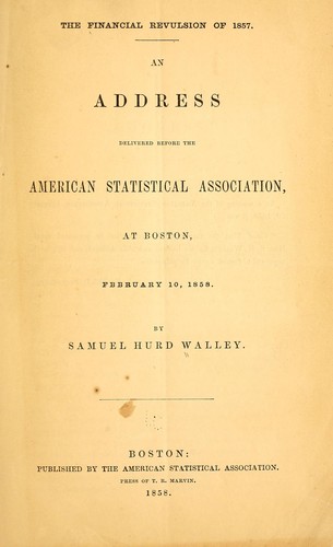 The financial revulsion of 1857