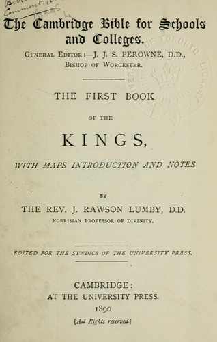 The First [and Second] Book of Kings