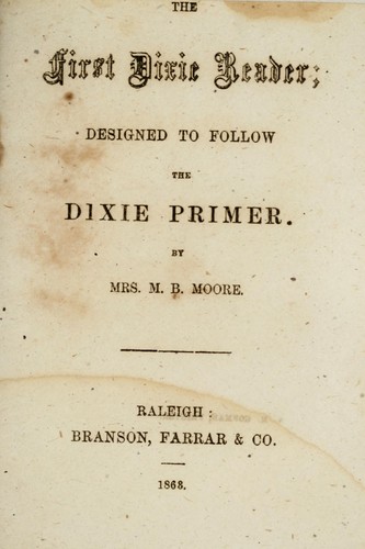 The first Dixie reader