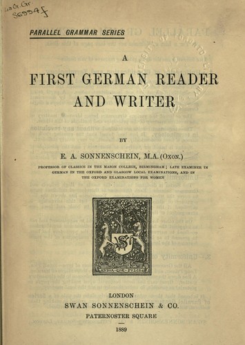 A first German reader and writer