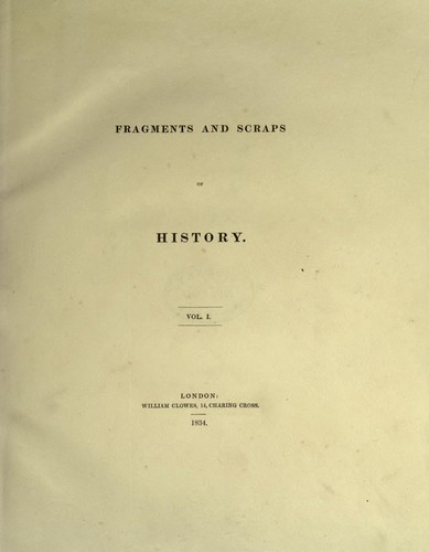 Fragments and scraps of history