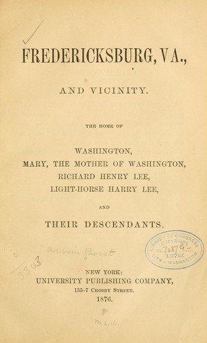Fredericksburg, Va., and vicinity