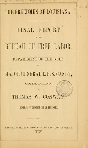 The freedmen of Louisiana