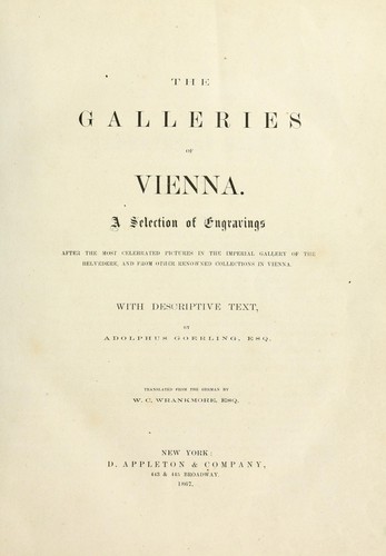 The galleries of Vienna