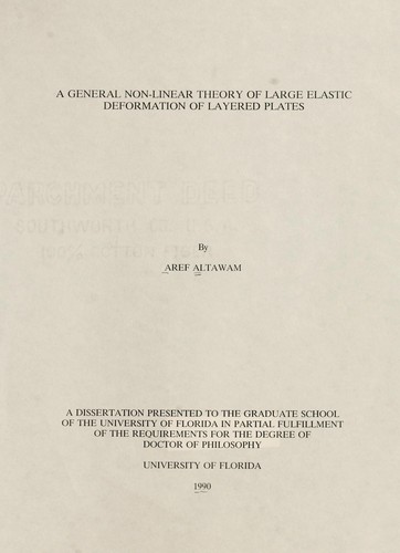A general non-linear theory of large elastic deformation of layered plates